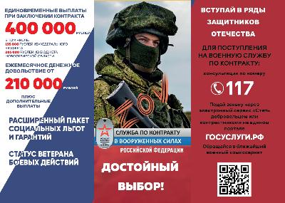 Сделай правильный выбор! Поступи на службу по контракту!