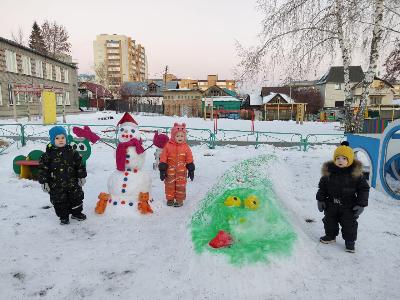 Подведены итоги районного конкурса снежных фигур «Новогодние приключения»