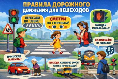 Помните про правила для пешеходов!