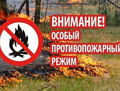 Напоминаем, что с 20 апреля по 15 мая установлен особый противопожарный режим!