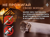 Курение в состоянии опьянения - частая причина пожаров!